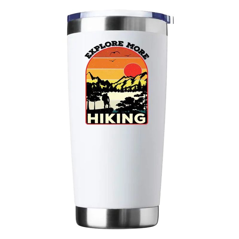 Explore More Hiking 20oz Tumbler White