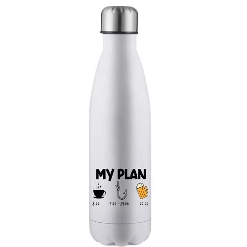 My Fishing Plan Stainless Steel Water Bottle