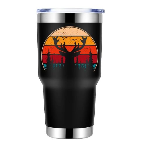 Deer Color 30oz Tumbler Black