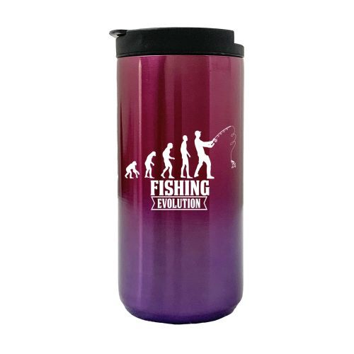 Fishing Evolution 14oz Tumbler Purple