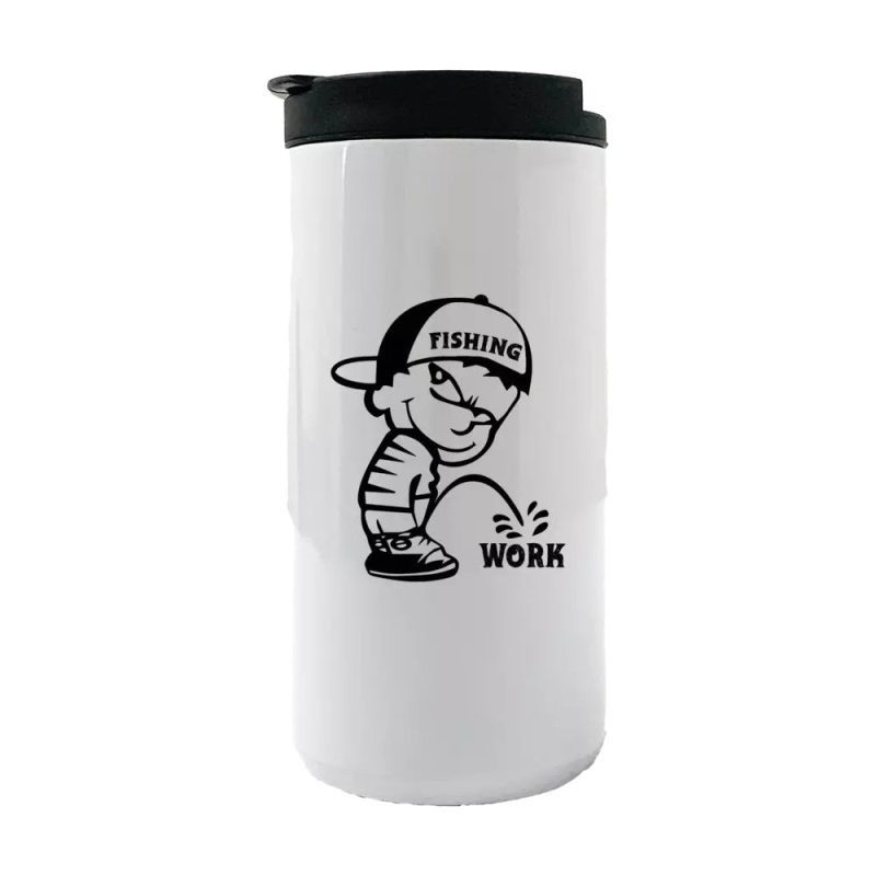 Fishing And Work 14oz Tumbler White