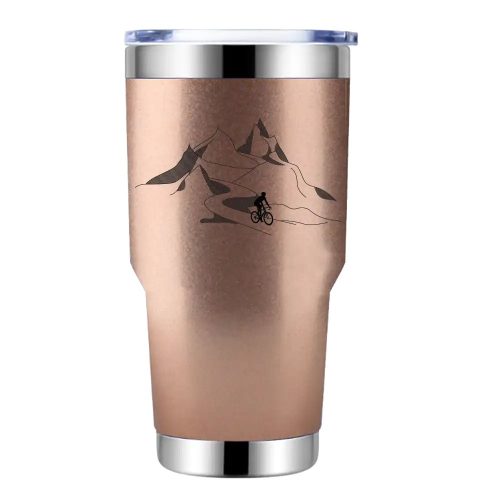 Mountain Cycling 30oz Double Wall Stainless Steel Water Tumbler Rosegold