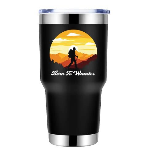 Born To Wander 30oz Tumbler Black