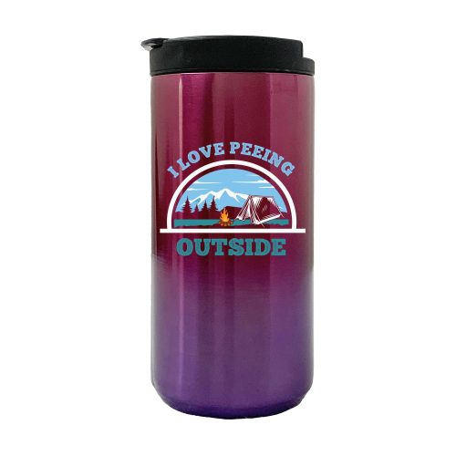 Camping - I Love Peeing Outside 14oz Tumbler  Purple