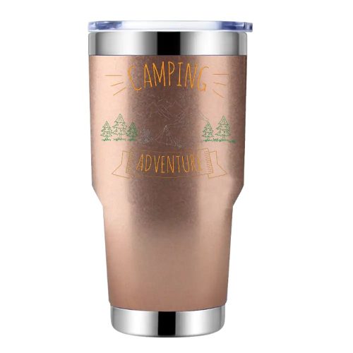 Camping Adventure 30oz Tumbler Rosegold