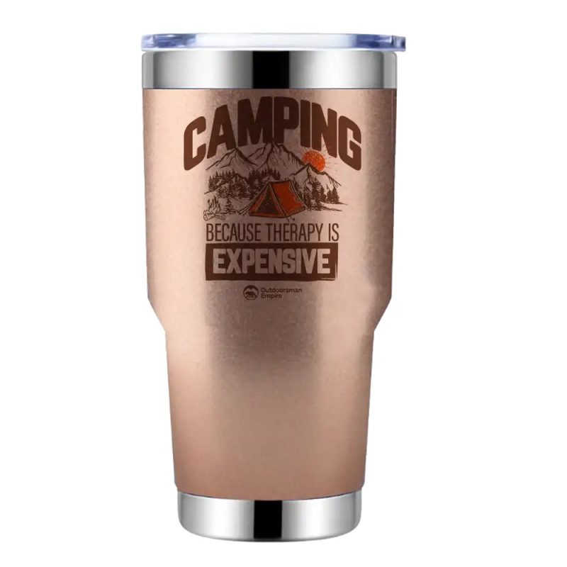 Camping No Expensive 30oz Tumbler Rosegold