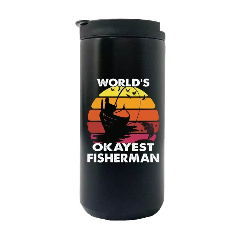 World's Okayest Fisherman 14oz Coffee Tumbler