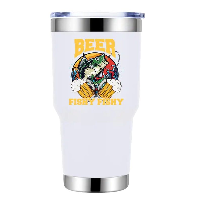 Beer Fishy Fishy 2 30oz Tumbler White