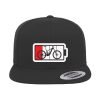 Low Battery Embroidered Flat Bill Cap