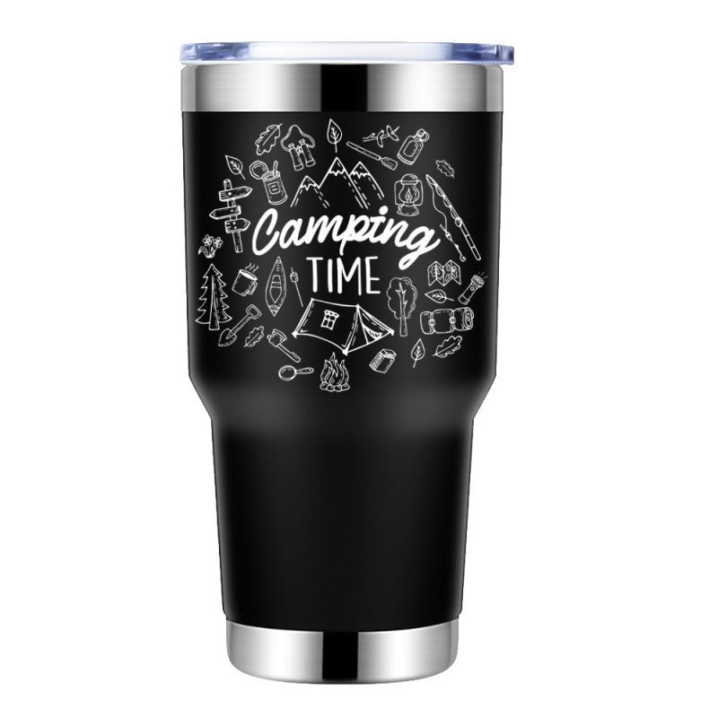 Camping Time 30oz Insulated Vacuum Sealed Tumbler