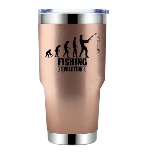 Fishing Evolution 30oz Tumbler Rosegold