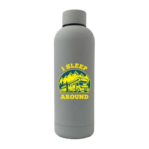 I Sleep Around 17oz Stainless Rubberized Water Bottle