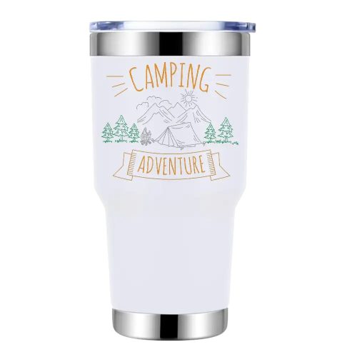 Camping Adventure 30oz Tumbler White