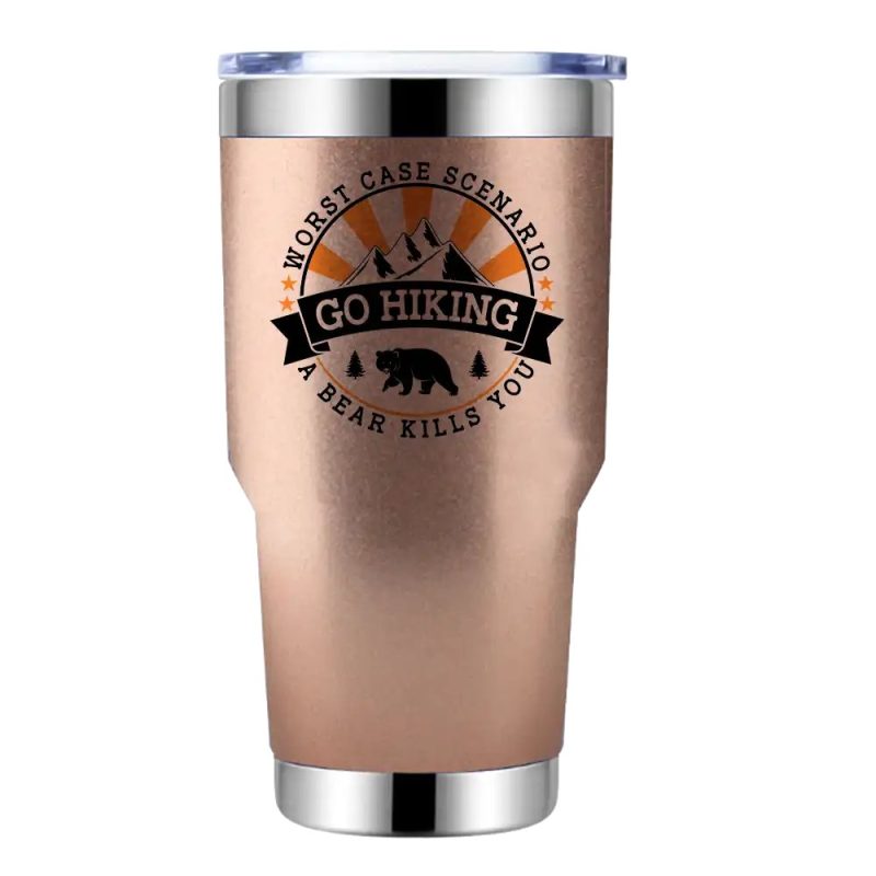 Hiking Worst Case Scenario 30oz Tumbler Rosegold