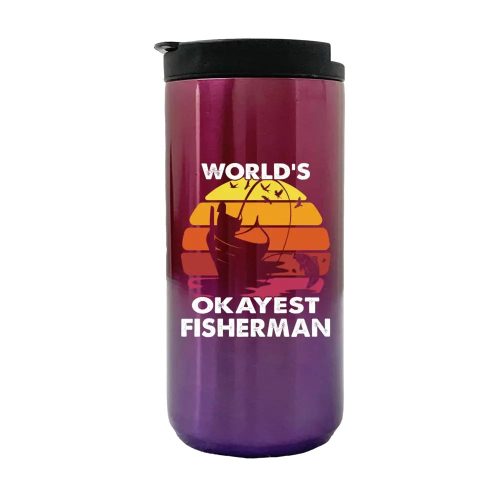 World's Okayest Fisherman 14oz Coffee Tumbler