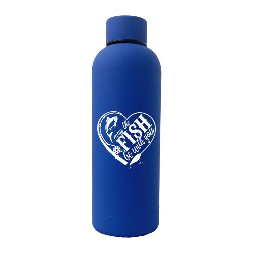 May The Fish Be With You 17oz Stainless Rubberized Water Bottle