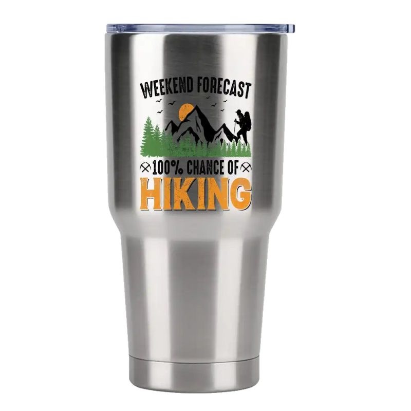 Weekend Forecast 100% Hiking 30oz Stainless Steel Tumbler