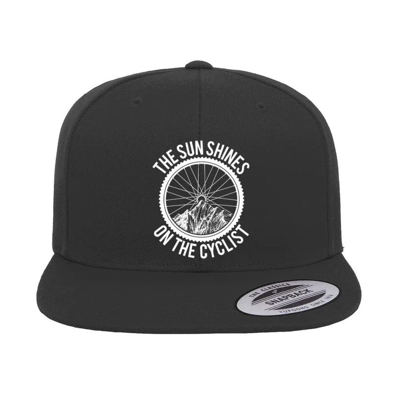 The Sun Shine On The Cyclist Embroidered Flat Bill Cap