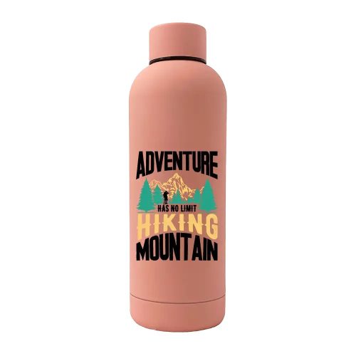 Adventure Has No Limit 17oz Stainless Rubberized Water Bottle