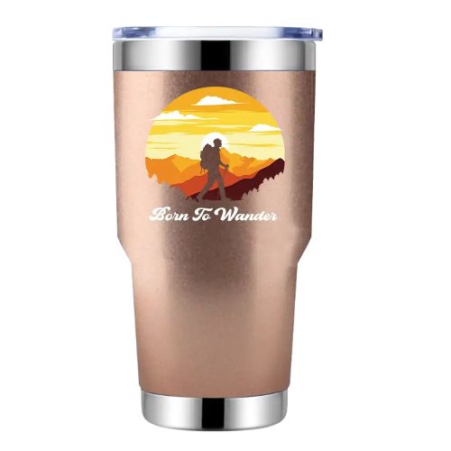 Born To Wander 30oz Tumbler Rosegold