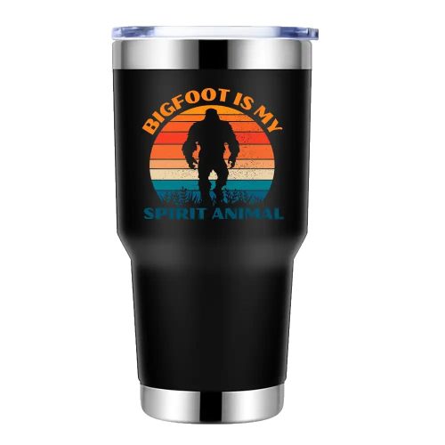 Bigfoot Is My Spirit Animal 30oz Stainless Steel Tumbler Black