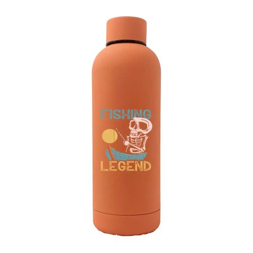 Fishing Legend 17oz Stainless Rubberized Water Bottle