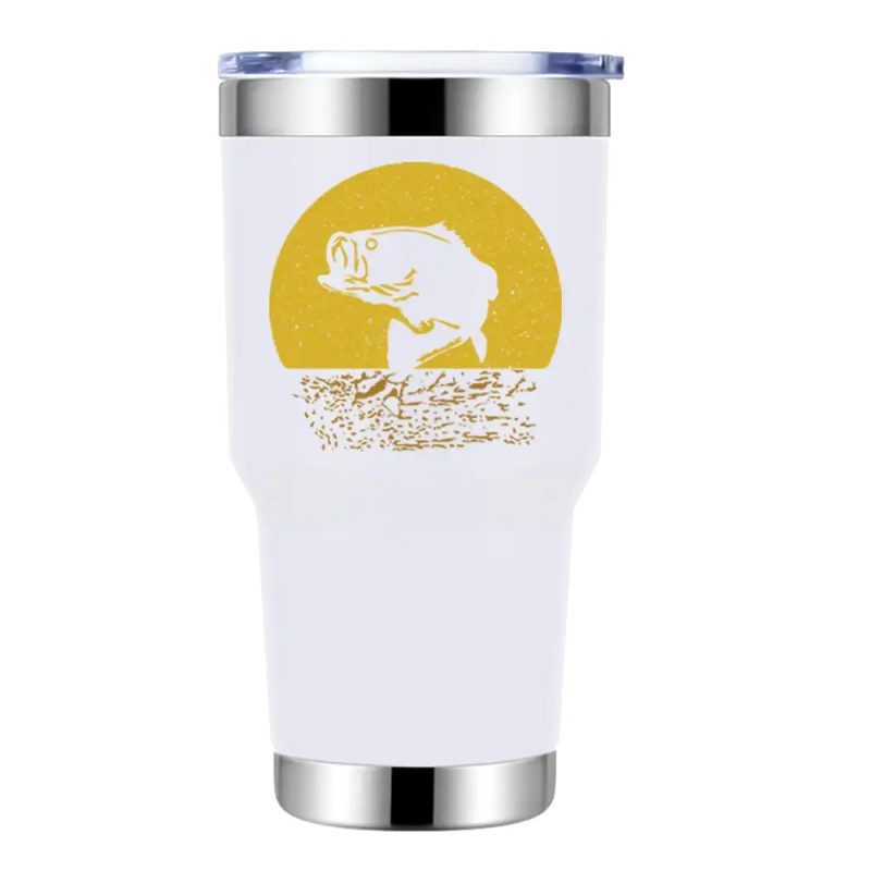 Fishing 30oz Tumbler  White