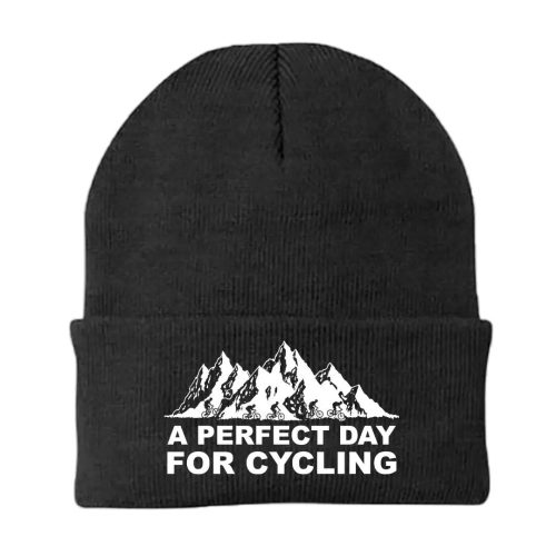 Perfect Day For Cycling Embroidered Beanie