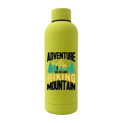 Adventure Has No Limit 17oz Stainless Rubberized Water Bottle