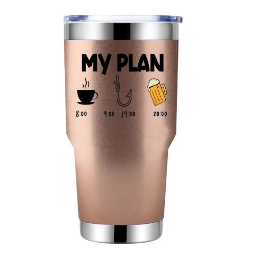 My Fishing Plan 30oz Stainless Steel Tumbler