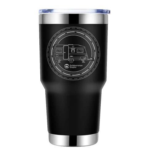 Camping Kaleidoscope 30oz Tumbler Black