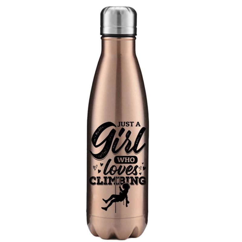 Climbing Just A Girl Who Loves Climbing 17oz Stainless Water Bottle