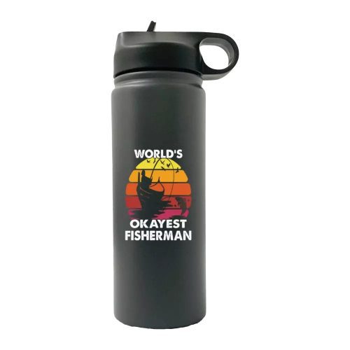 World's Okayest Fisherman 20oz Sport Bottle