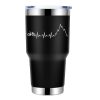 Mountain Beat 30oz Double Wall Stainless Steel Water Tumbler Black