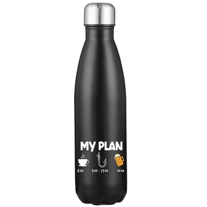 My Fishing Plan Stainless Steel Water Bottle