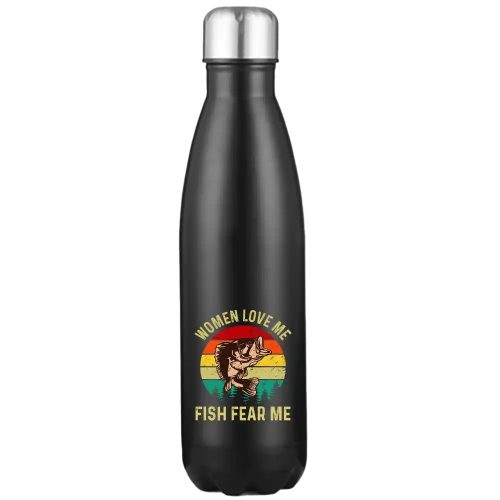 Women Love Me Fish Hate Me Stainless Steel Water Bottle