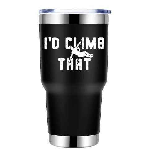 Climbing I'd Climb That 30oz Tumbler Black