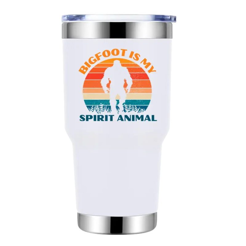 Bigfoot Is My Spirit Animal 30oz Tumbler White