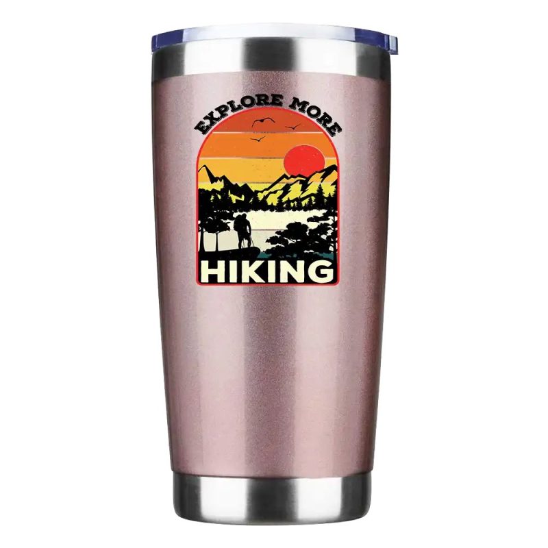 Explore More Hiking 20oz Tumbler Rosegold