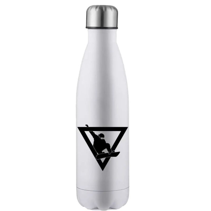 Snowboarder Geometry Stainless Steel Water Bottle