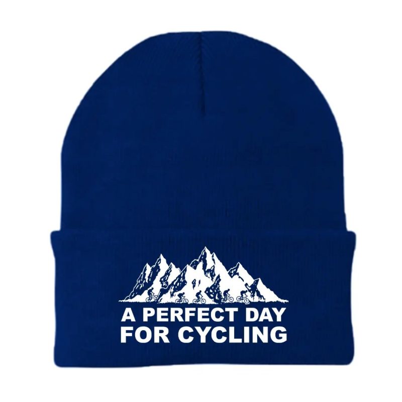 Perfect Day For Cycling Embroidered Beanie