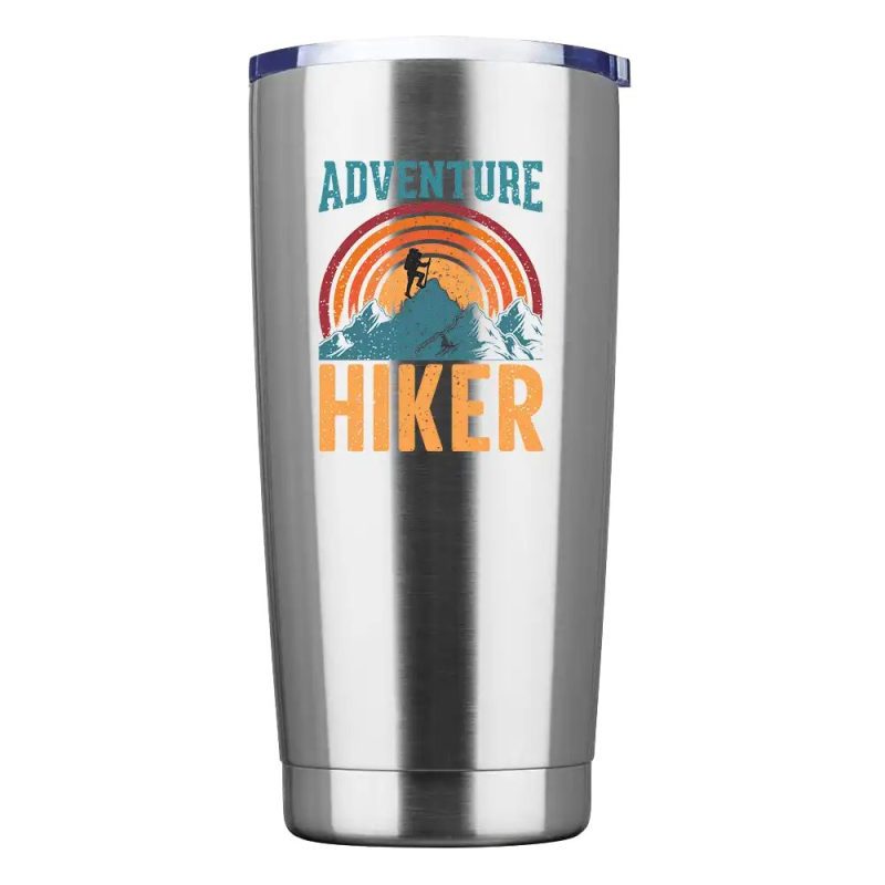 Adventure Hiker 20oz Tumbler Silver