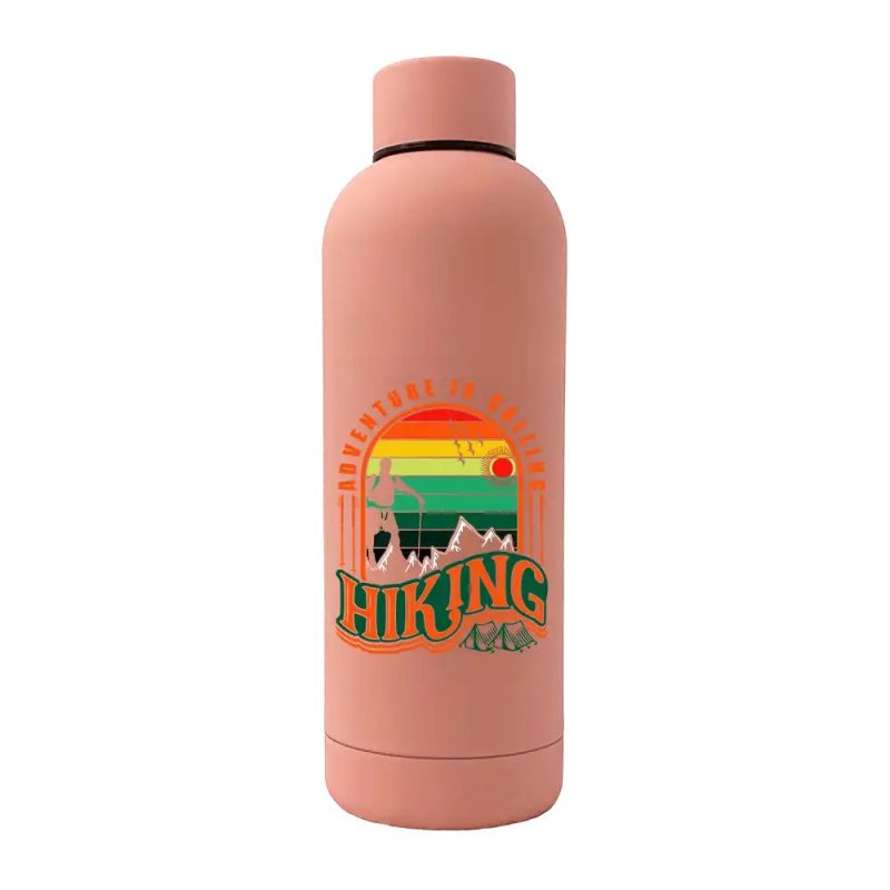 Adventure Is Calling 17oz Stainless Rubberized Water Bottle