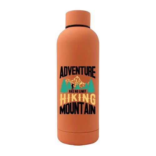 Adventure Has No Limit 17oz Stainless Rubberized Water Bottle