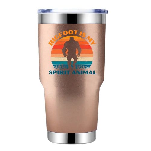 Bigfoot Is My Spirit Animal 30oz Tumbler Rosegold