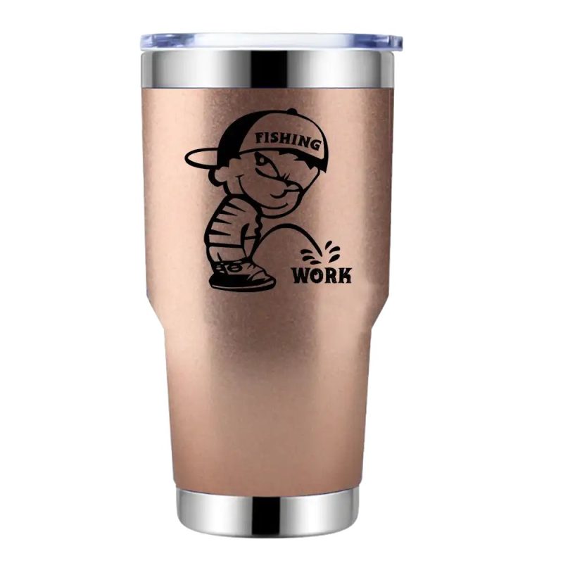 Fishing And Work 30oz Tumbler Rosegold