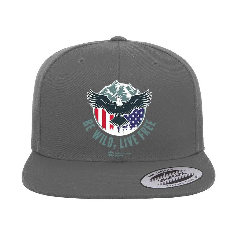 Be Wild Be Free Printed Flat Bill Cap