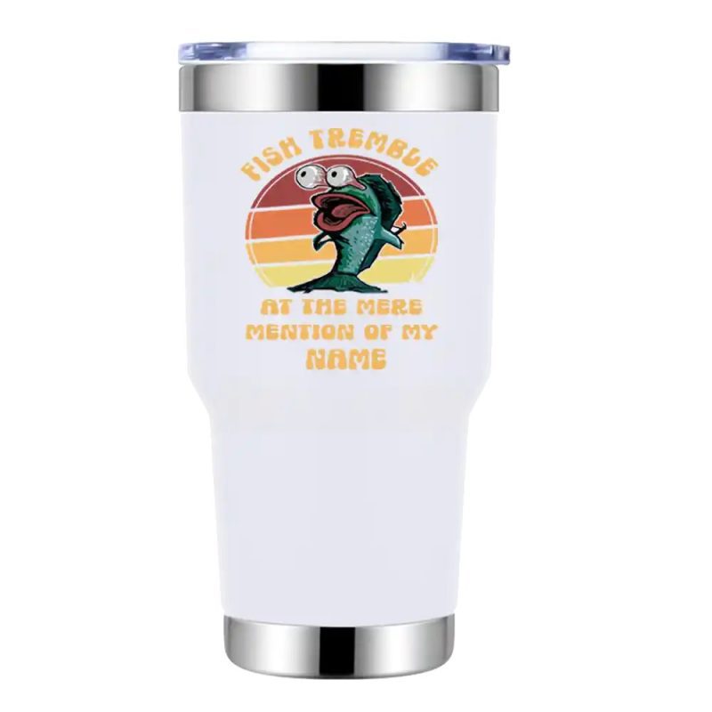 Fish Tremble 30oz Tumbler White