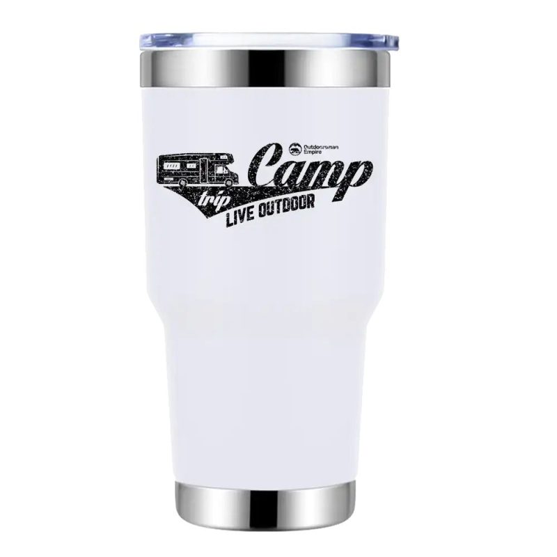 Camp Trip Live Outdoor 30oz Tumbler White