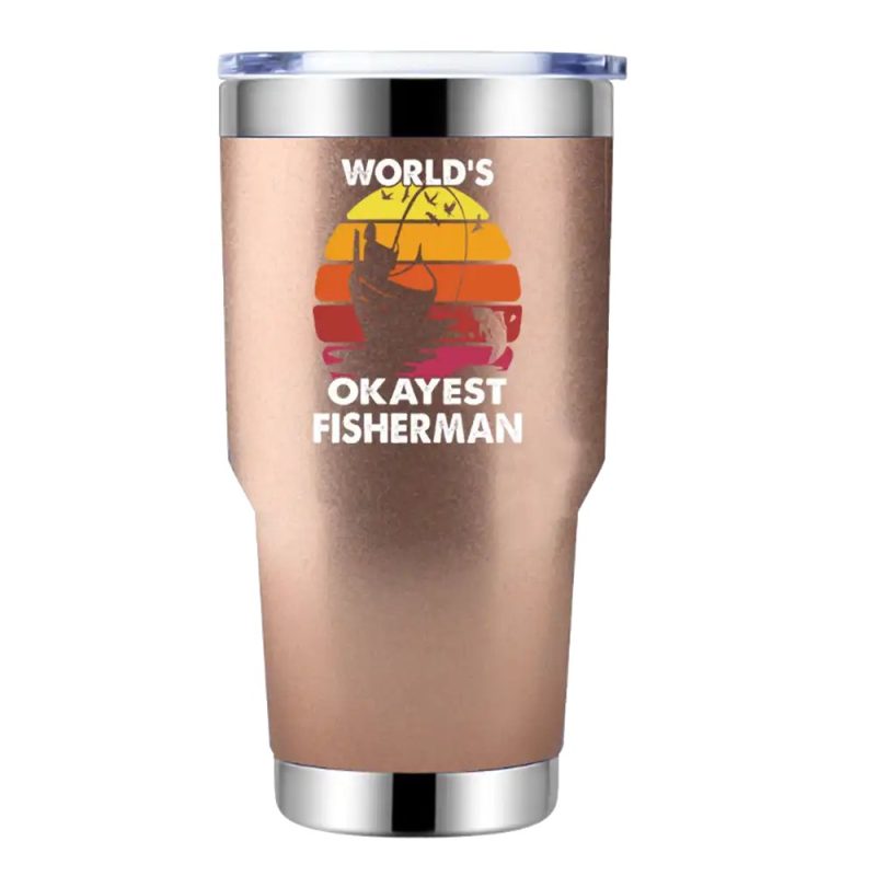 World's Okayest Fisherman 30oz Stainless Steel Tumbler